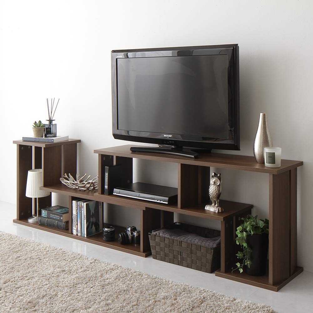 Amazon｜RASIK テレビ台 伸縮 ブラウン 幅105cm-210cm 65 型 インチ